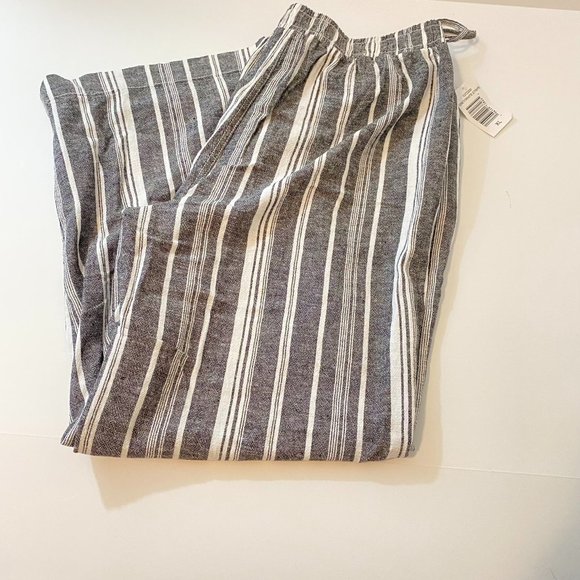 Briggs Women XL Linen Pants Wide Leg With Pockets Elastic Waist New - Picture 2 of 4